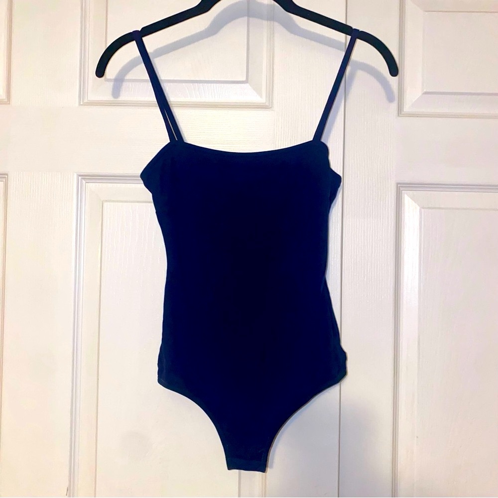Free People Navy Blue Bodysuit